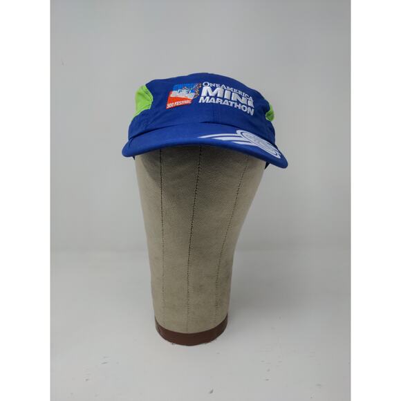 Indy 500 Festival Mini Marathon 2020 Strapback Hat Blue Green Embroidered - Picture 2 of 12